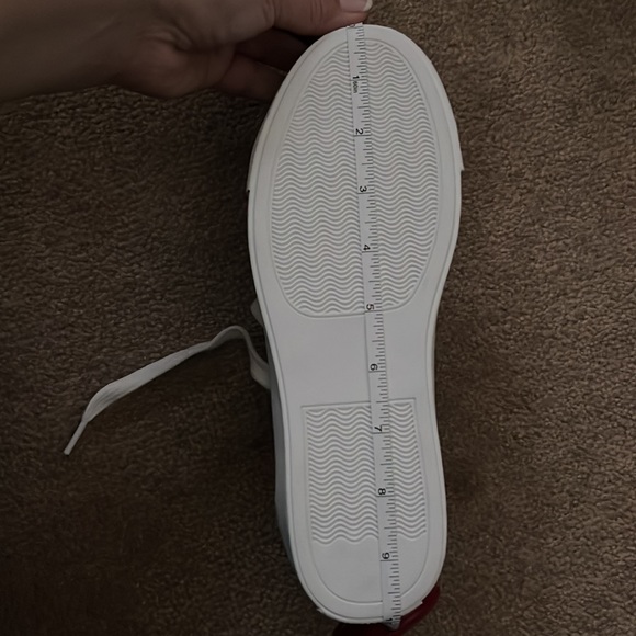 Faux Converse Womens Denim Flower Patch Sneakers - Picture 8 of 8